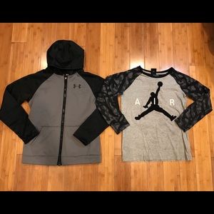 kids long sleeve t and hoodie size L